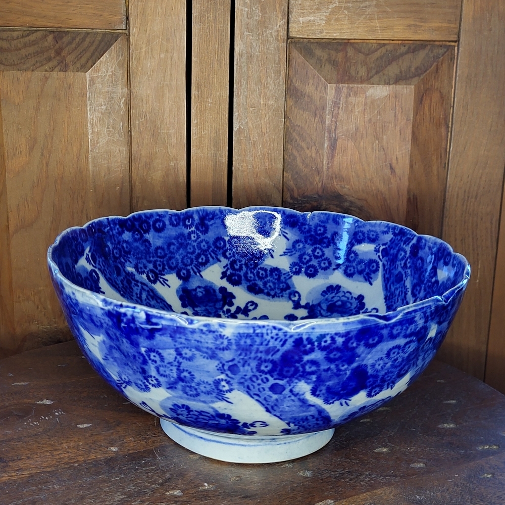 Blue Floral Ceramic Bowl - Picture 16 of 17